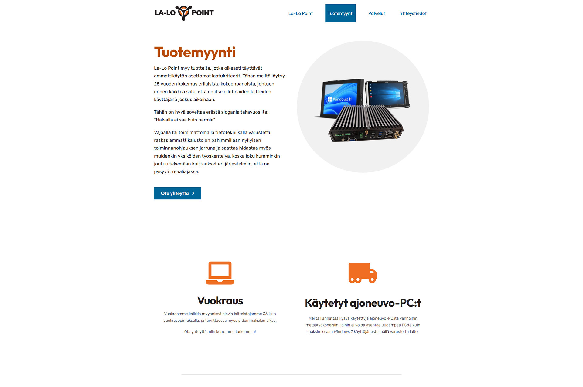 La-Lo Point products page
